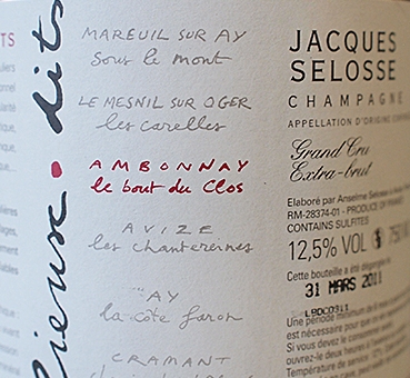 LE BOUT DU CLOS - ЛЕ БУТ ДЮ КЛО (Амбоннэ), Экстра Брют, Гран Крю