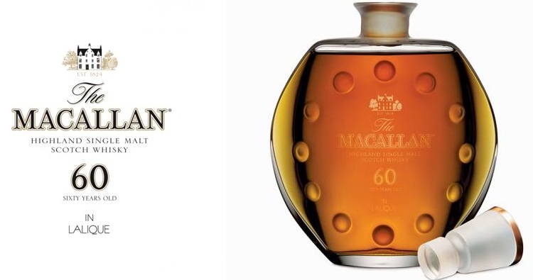 Виски Макаллан 60 лет - в декантере Лалик \ Macallan 60 years Lalique \ цена доставка купить в Москве